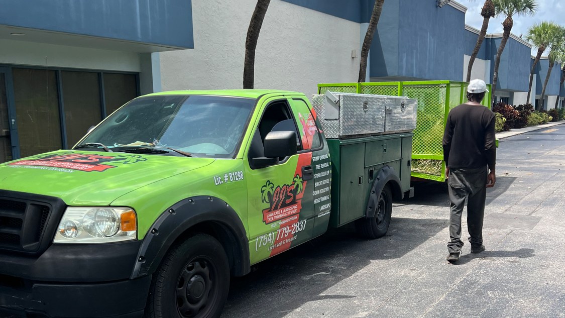 JJ's Lawncare & Landscaping — arborist at work
